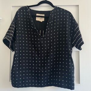 Ace & Jig Black and white Boxy Blouse Relaxed Fit